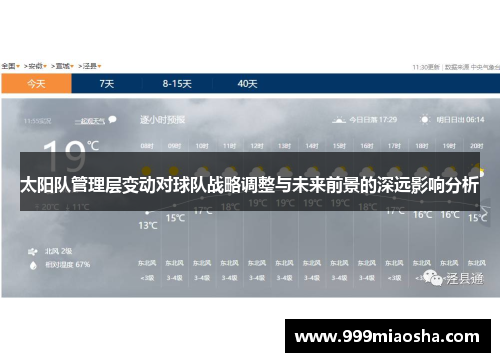 太阳队管理层变动对球队战略调整与未来前景的深远影响分析 太阳队管理层变动对球队战略调整与未来前景的深远影响分析