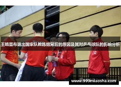 王皓宣布退出国家队教练组背后的原因及其对乒乓球队的影响分析 王皓宣布退出国家队教练组背后的原因及其对乒乓球队的影响分析