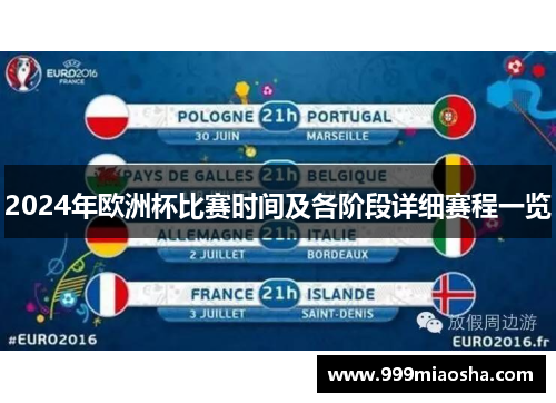 2024年欧洲杯比赛时间及各阶段详细赛程一览 2024年欧洲杯比赛时间及各阶段详细赛程一览